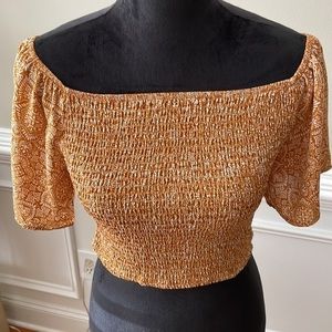 Live To Be Spoiled Smocked Off‎ the Shoulder Top (Size M) and Pants (Size L)